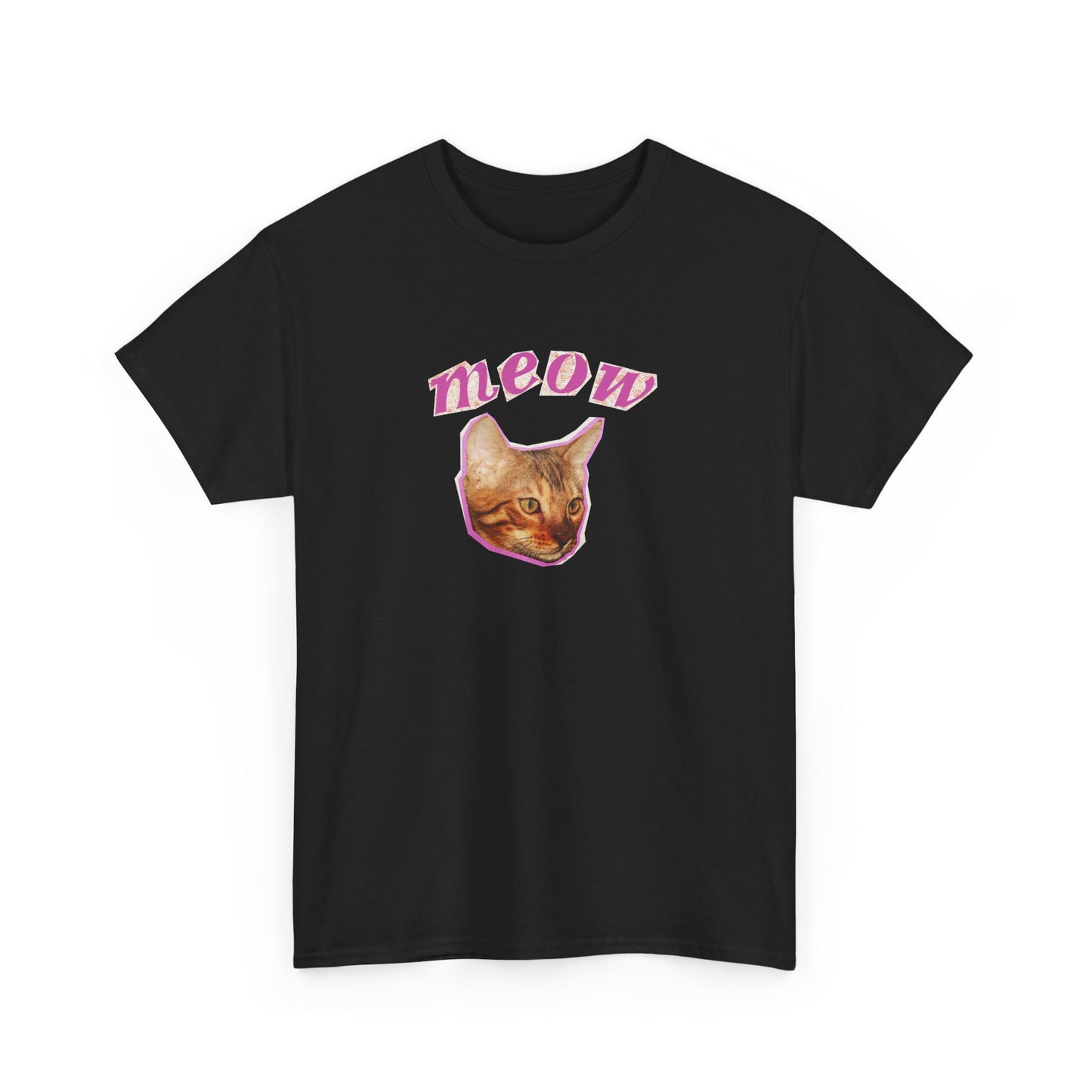 Cat Lover Unisex Heavy Cotton Tee, Cute Meow T-Shirt, Pet Lover Gift, Animal Lover Apparel, Funny Cat Graphic Tee, Birthday Gift