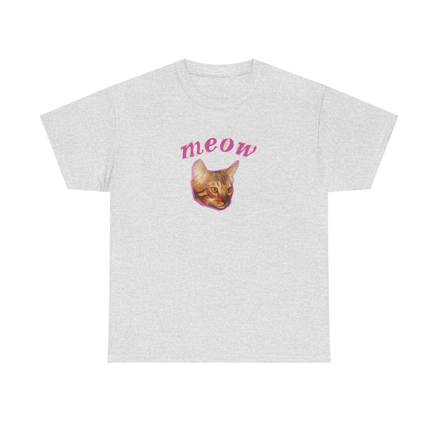 Cat Lover Unisex Heavy Cotton Tee, Cute Meow T-Shirt, Pet Lover Gift, Animal Lover Apparel, Funny Cat Graphic Tee, Birthday Gift