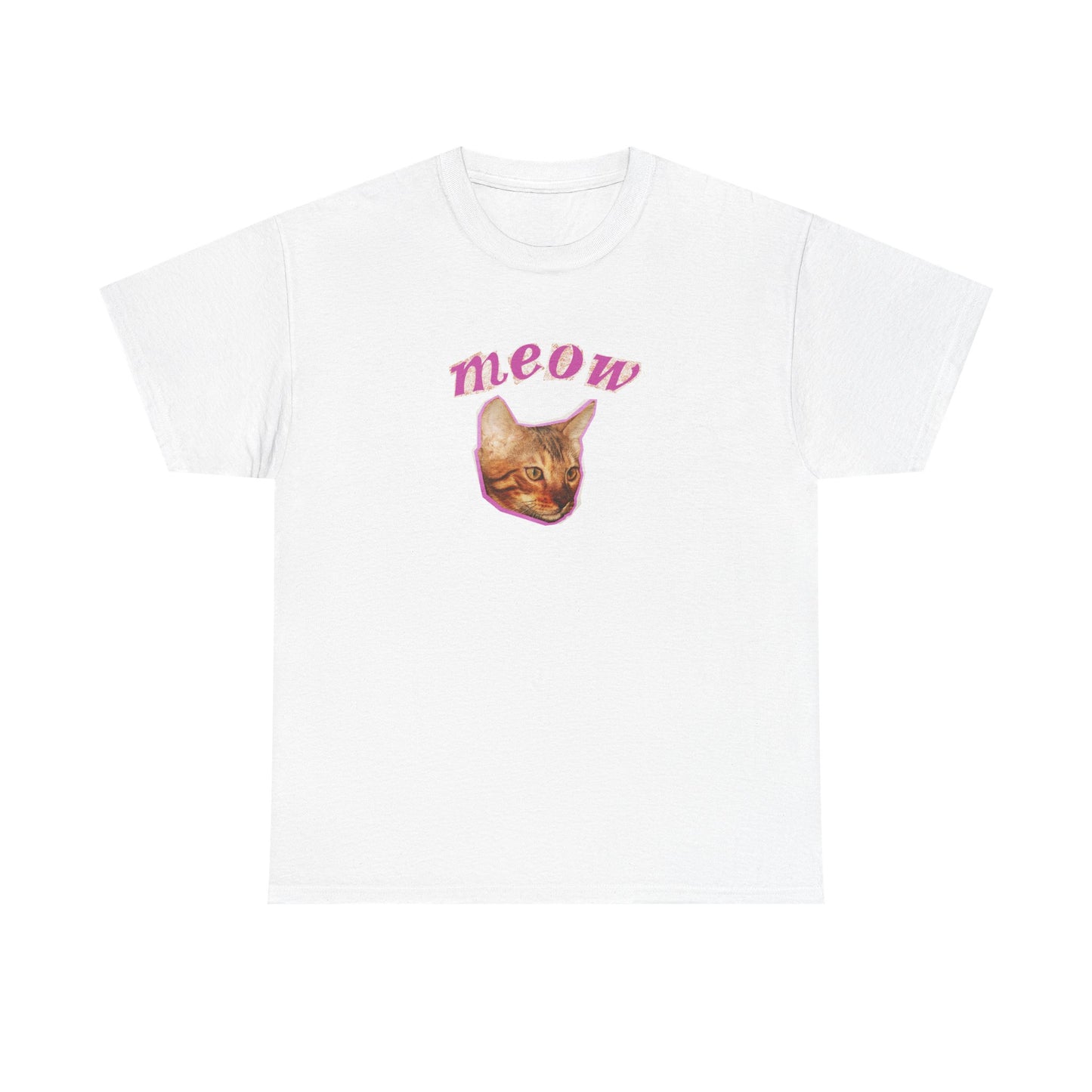 Cat Lover Unisex Heavy Cotton Tee, Cute Meow T-Shirt, Pet Lover Gift, Animal Lover Apparel, Funny Cat Graphic Tee, Birthday Gift