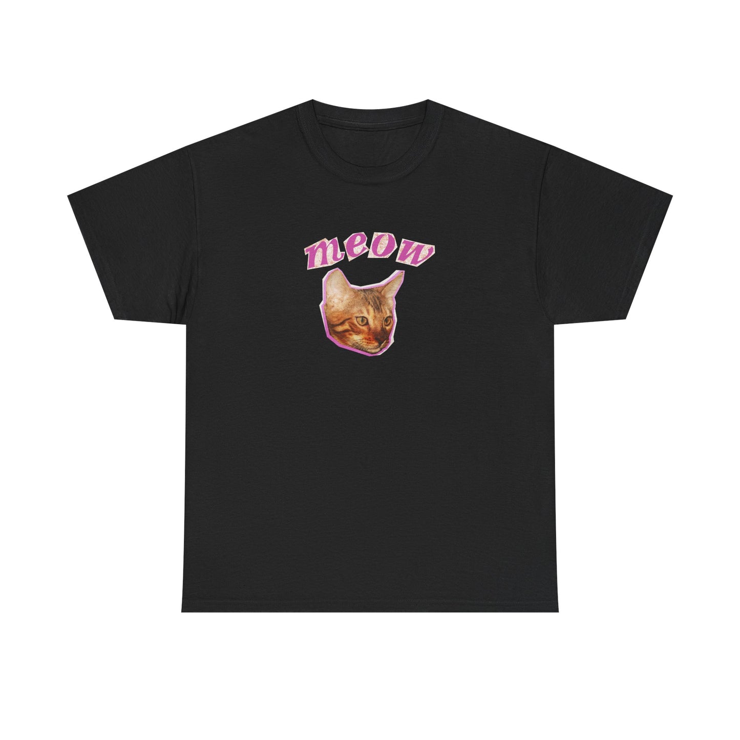 Cat Lover Unisex Heavy Cotton Tee, Cute Meow T-Shirt, Pet Lover Gift, Animal Lover Apparel, Funny Cat Graphic Tee, Birthday Gift