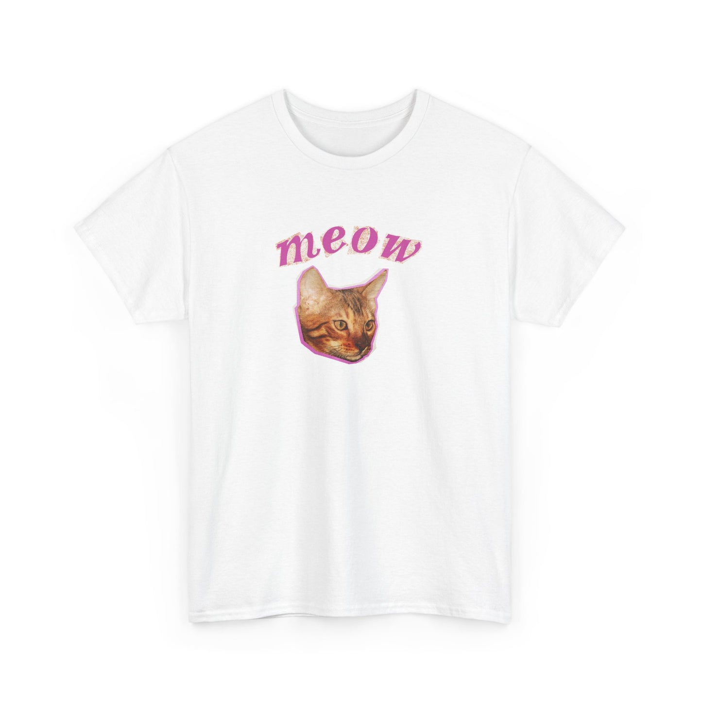 Cat Lover Unisex Heavy Cotton Tee, Cute Meow T-Shirt, Pet Lover Gift, Animal Lover Apparel, Funny Cat Graphic Tee, Birthday Gift