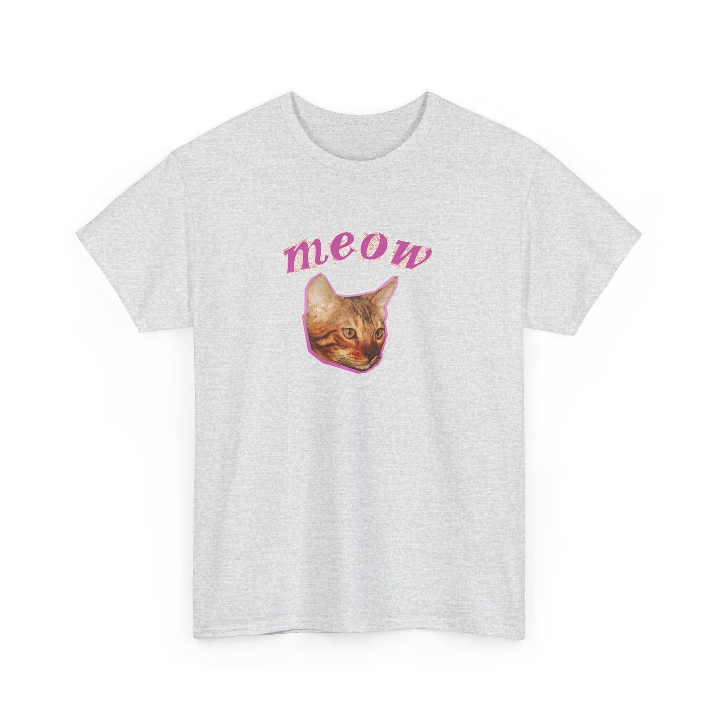 Cat Lover Unisex Heavy Cotton Tee, Cute Meow T-Shirt, Pet Lover Gift, Animal Lover Apparel, Funny Cat Graphic Tee, Birthday Gift
