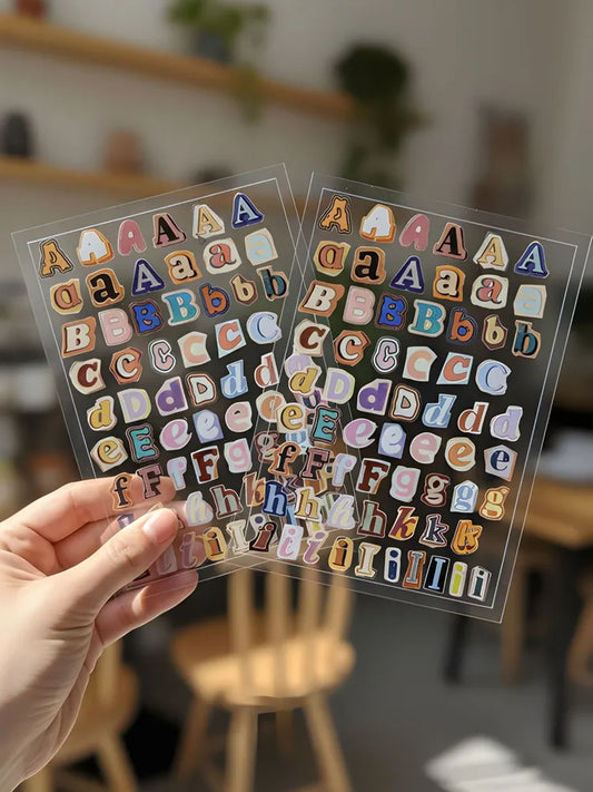 Alphabet Letters Stickers Set Colorful ABC Vinyl Decals Scrapbooking DIY Journal