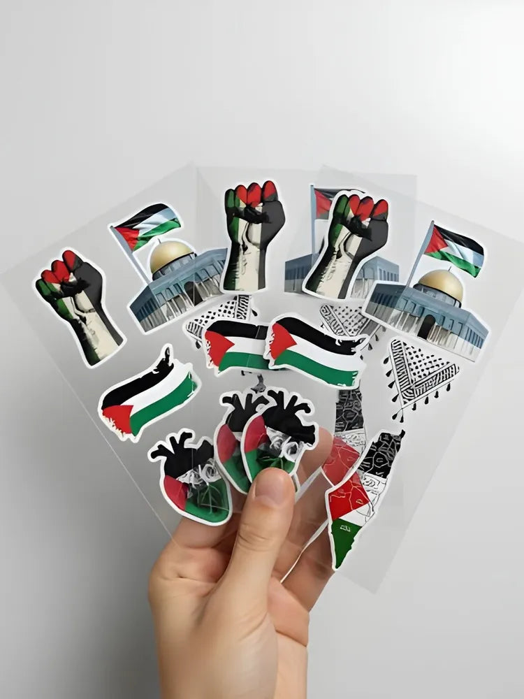 Solidarity Stickers Set Heart Flag Map Symbols Waterproof Vinyl Support Decals