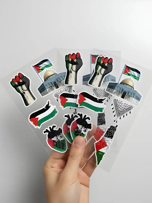 Solidarity Stickers Set Heart Flag Map Symbols Waterproof Vinyl Support Decals