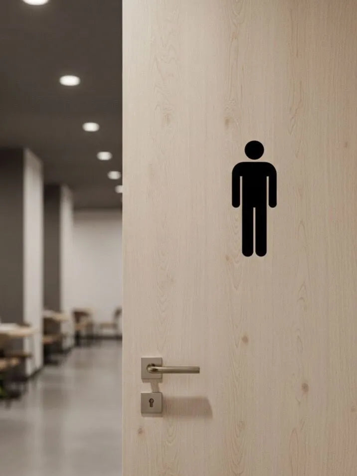Toilet Door Sticker (M and F), a set of interior stickers for restaurants and offices
