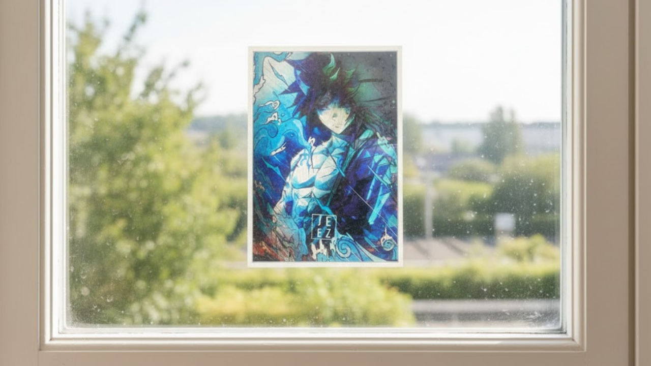 3D Lenticular Poster Water Elemental Warrior Motion Sticker 30x40cm Anime Wall Art