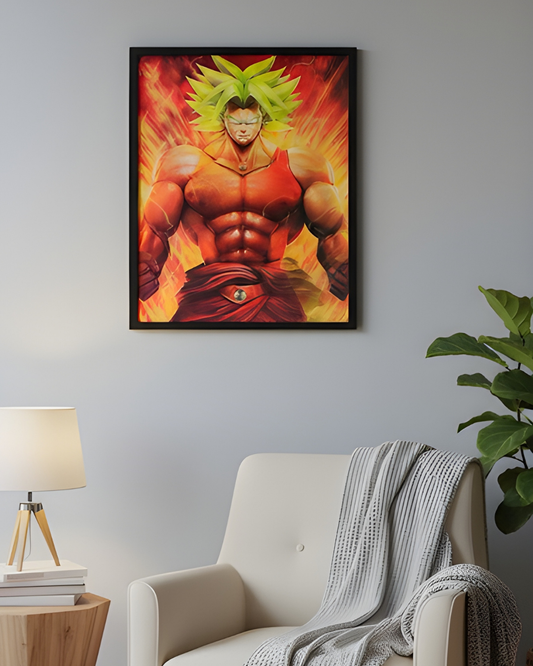3D Lenticular Motion Poster - Ultimate Primal Warrior Art - 30x40 cm Holographic