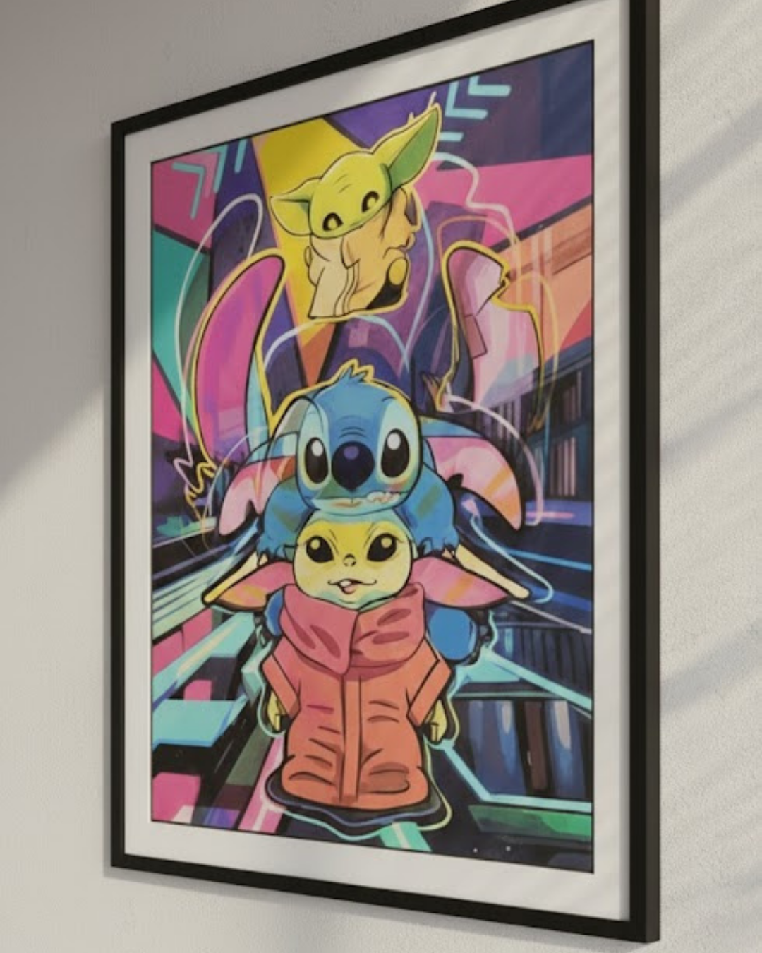 Blue Alien 3D Lenticular Poster Creature Motion Sticker 30x40cm Wall Art