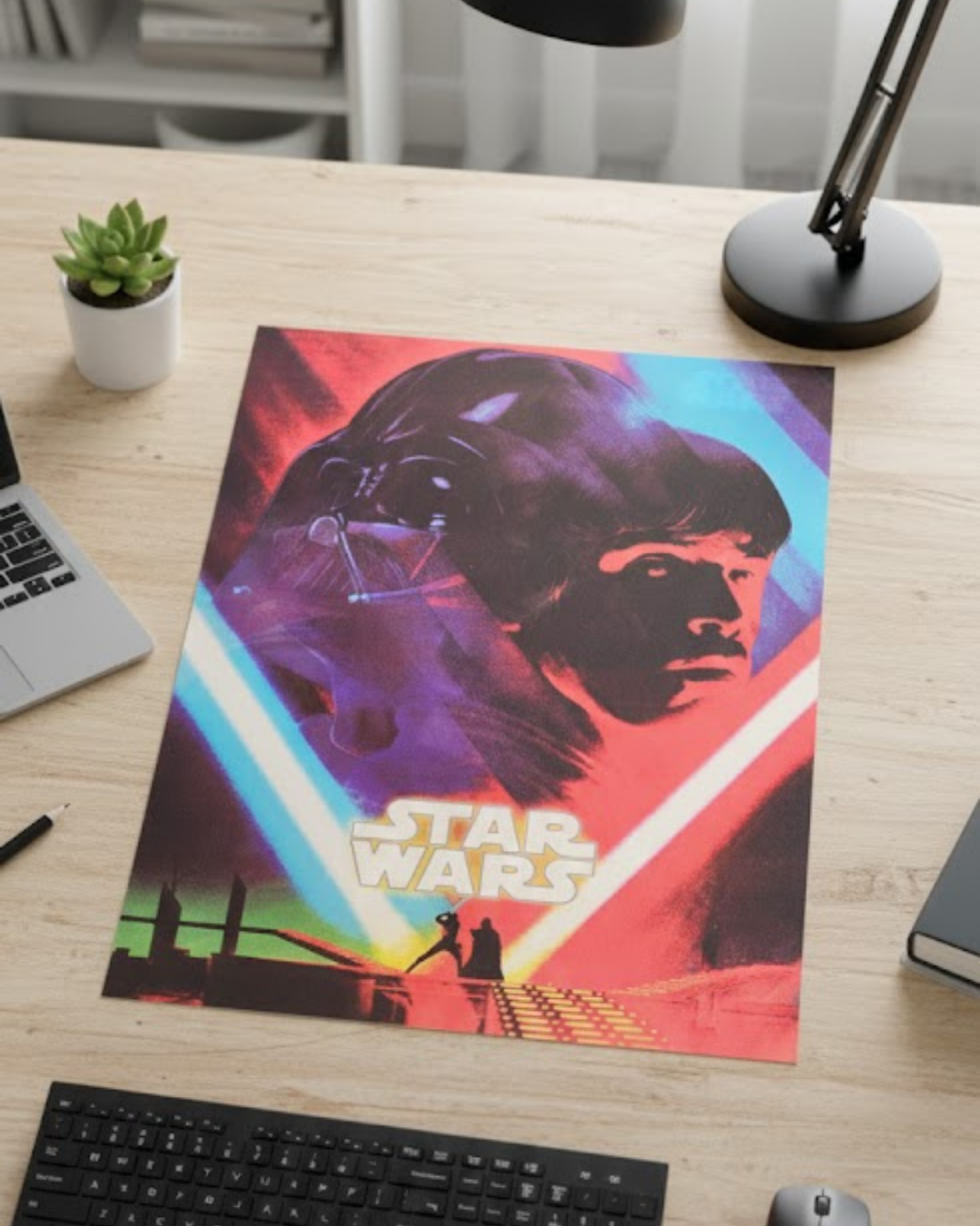 Galactic Father vs Son 3D Motion Sticker - Dark Masked Lord - 30x40cm Wall Decor
