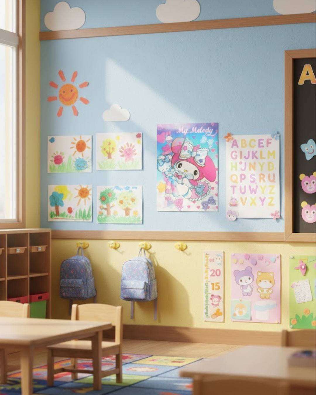 Lenticular Wall Art 3D - Cute Pink Floral Pet - Dynamic Motion Poster 30x40 cm (12x16"ib)