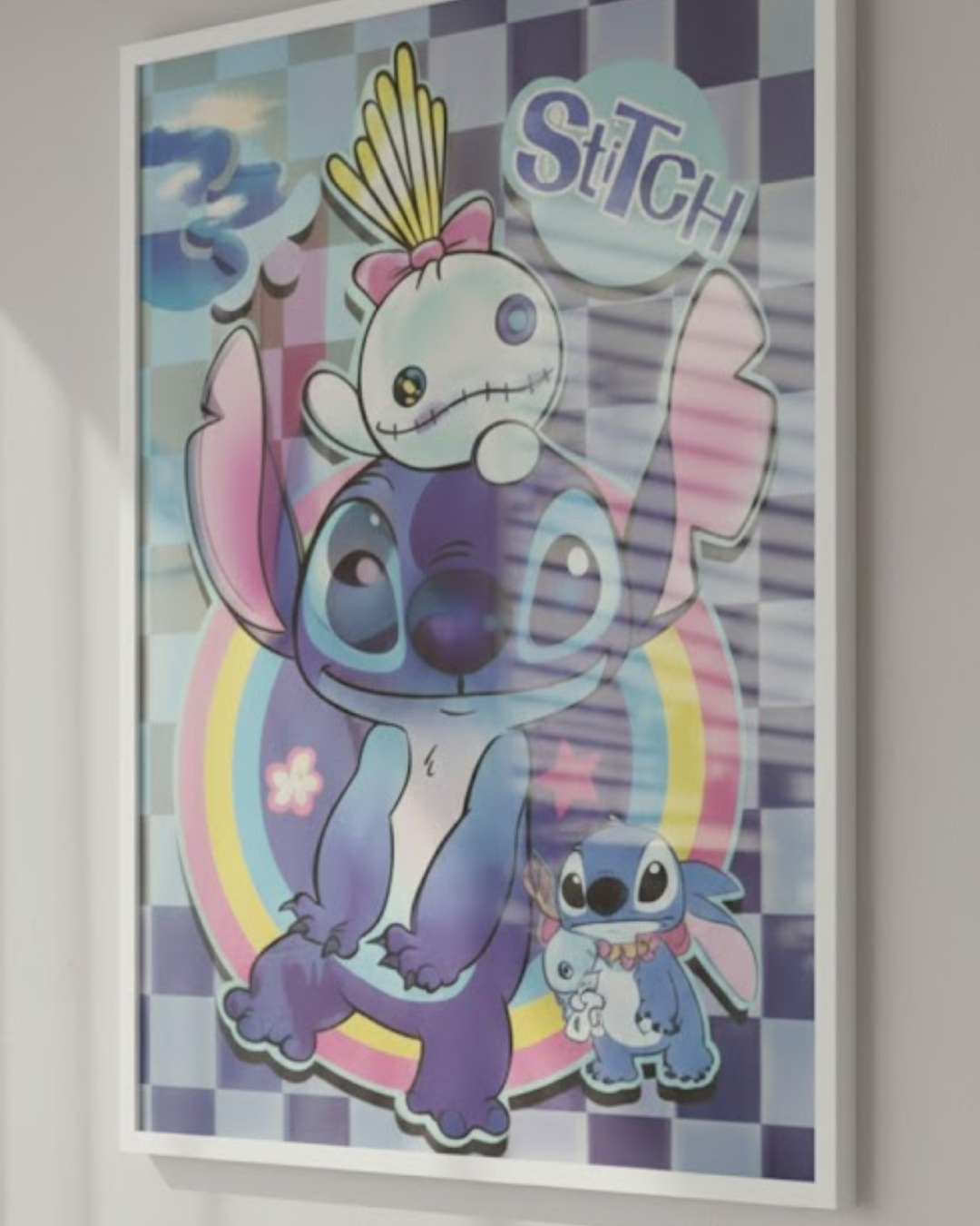 3D Lenticular Poster Blue Alien Creature Motion Sticker 30x40cm Wall Art